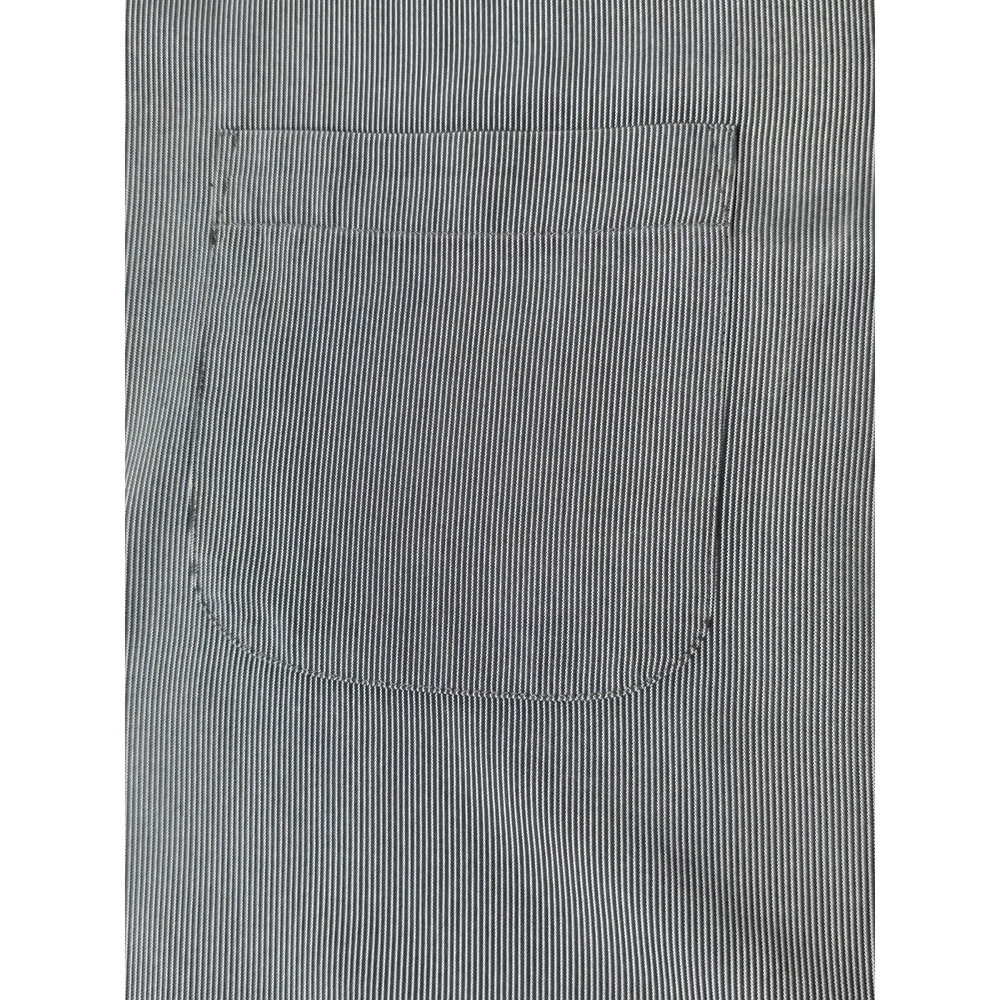 Breakwater Mens Shirt Pin Stripes Large Gray & Black Short Sleeve Rayon Button - Picture 8 of 16
